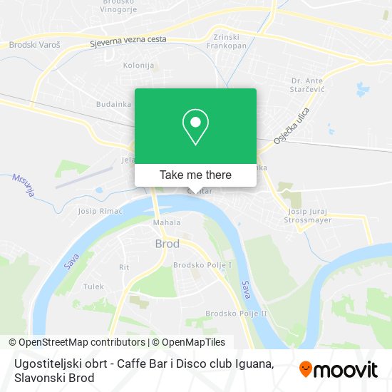 Ugostiteljski obrt - Caffe Bar i Disco club Iguana map