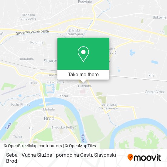 Seba - Vučna Služba i pomoć na Cesti map