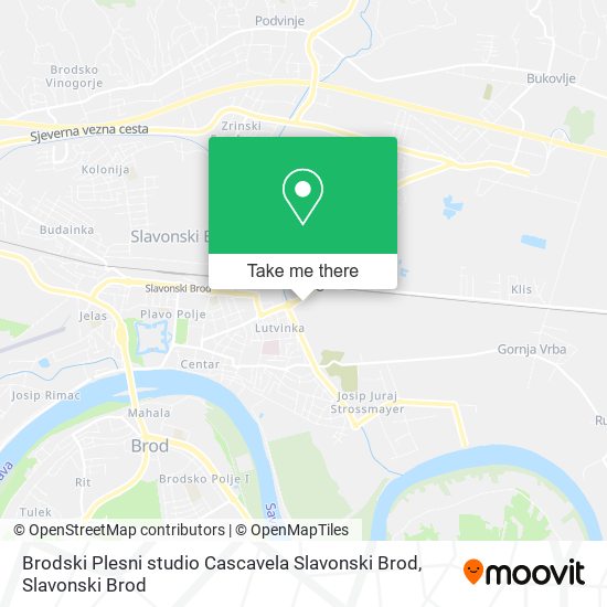 Brodski Plesni studio Cascavela Slavonski Brod map