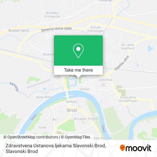 Zdravstvena Ustanova ljekarna Slavonski Brod map