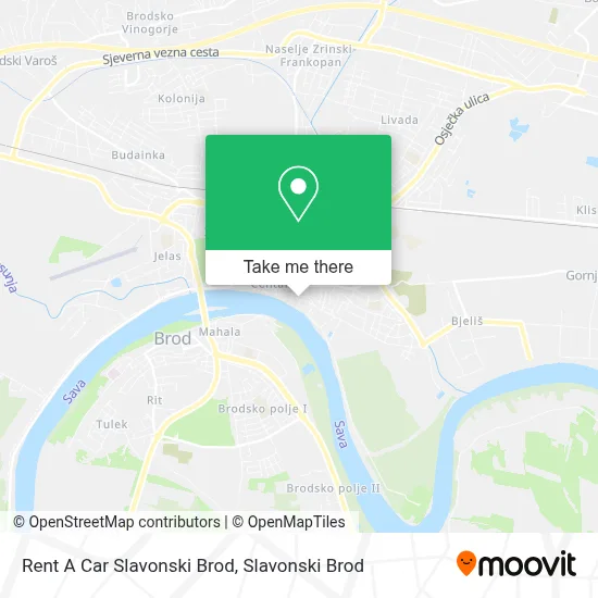 Rent A Car Slavonski Brod map