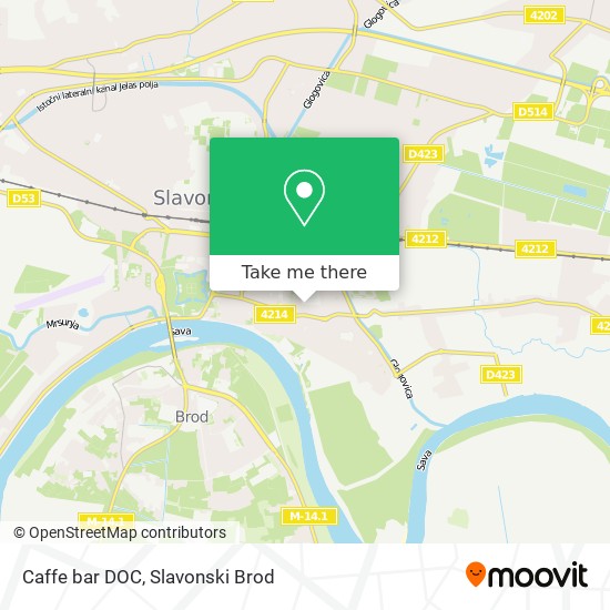 Caffe bar DOC map