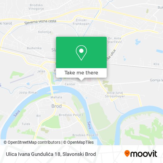 Ulica Ivana Gundulića 18 map