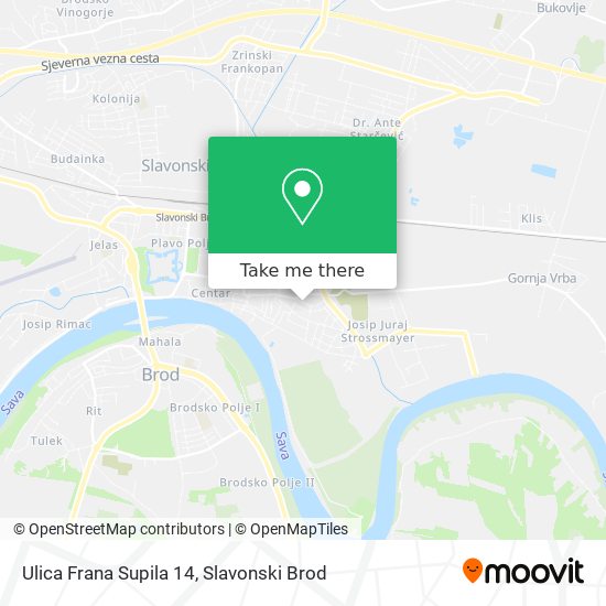 Ulica Frana Supila 14 map