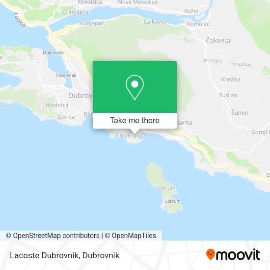 Lacoste Dubrovnik map