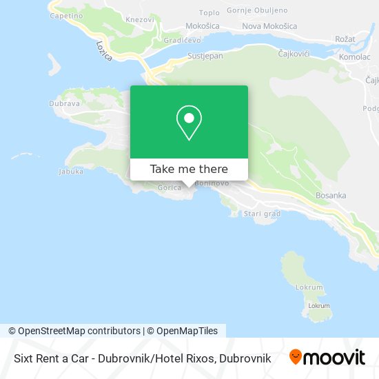 Sixt Rent a Car - Dubrovnik / Hotel Rixos map