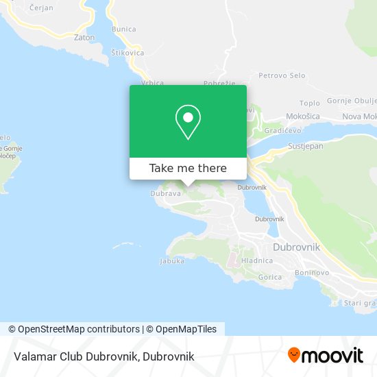 Valamar Club Dubrovnik map