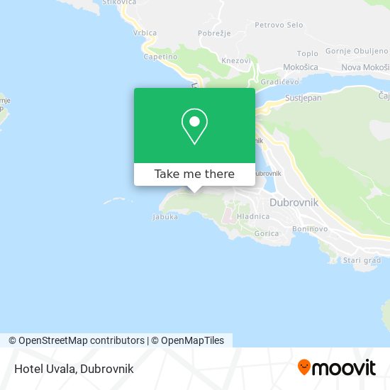 Hotel Uvala map