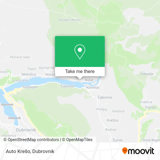 Auto Krešo map
