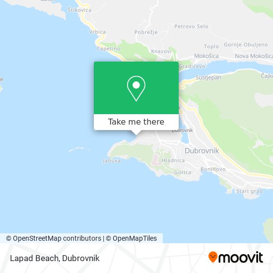 Lapad Beach map