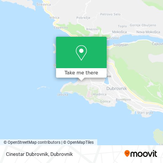Cinestar Dubrovnik map