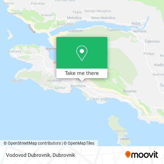 Vodovod Dubrovnik map