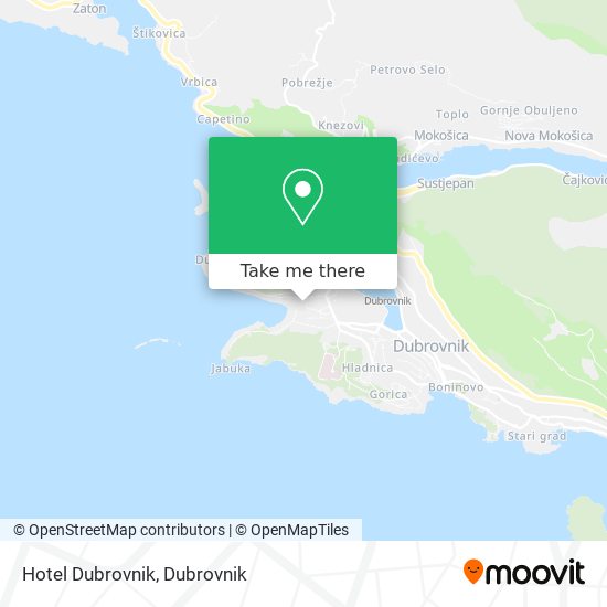 Hotel Dubrovnik map