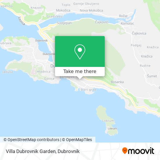 Villa Dubrovnik Garden map