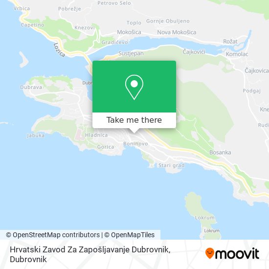 Hrvatski Zavod Za Zapošljavanje Dubrovnik map
