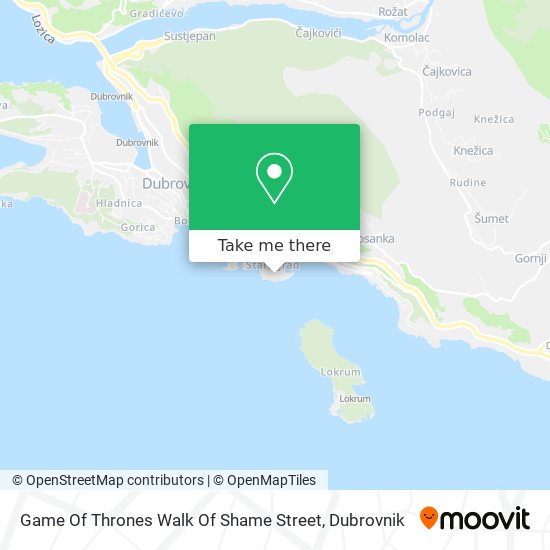 Game Of Thrones Walk Of Shame Street map