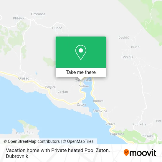 Vacation home with Private heated Pool Zaton map