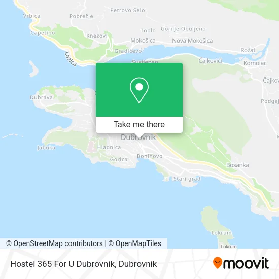 Hostel 365 For U Dubrovnik map