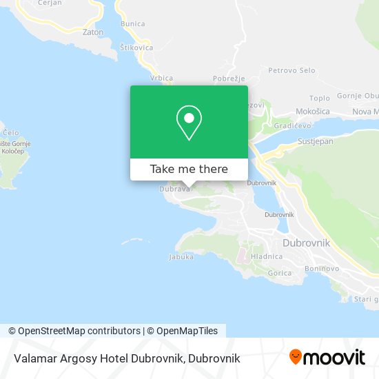 Valamar Argosy Hotel Dubrovnik map