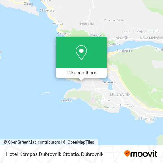 Hotel Kompas Dubrovnik Croatia map