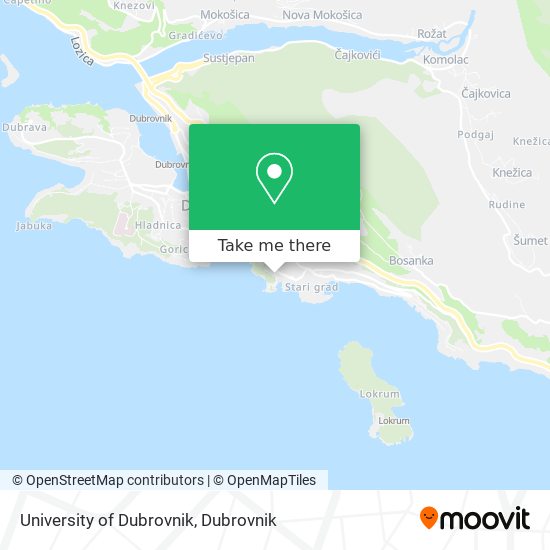 University of Dubrovnik map