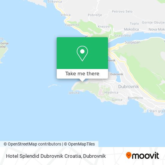 Hotel Splendid Dubrovnik Croatia map