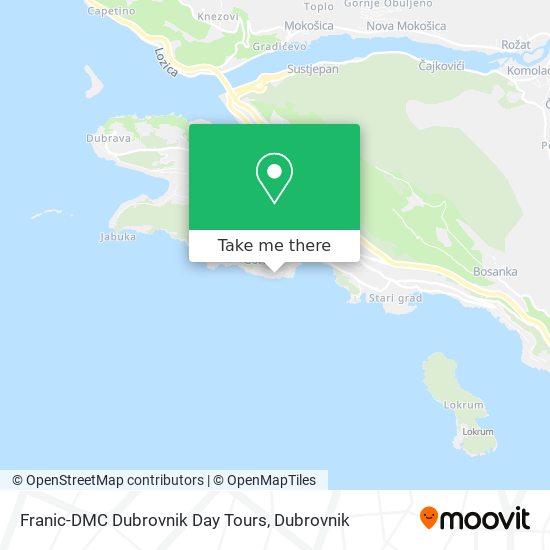Franic-DMC Dubrovnik Day Tours map