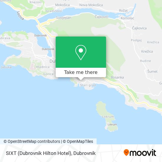 SIXT (Dubrovnik Hilton Hotel) map