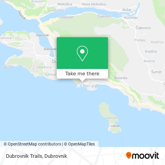 Dubrovnik Trails map