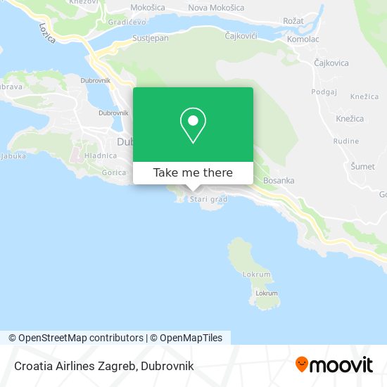 Croatia Airlines Zagreb map