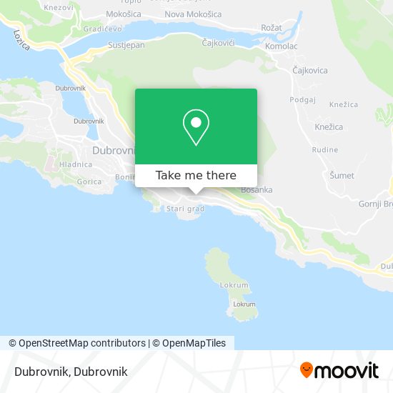 Dubrovnik map