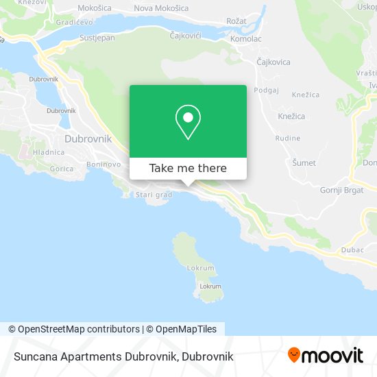 Suncana Apartments Dubrovnik map