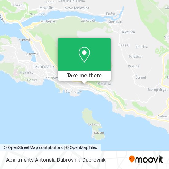 Apartments Antonela Dubrovnik map