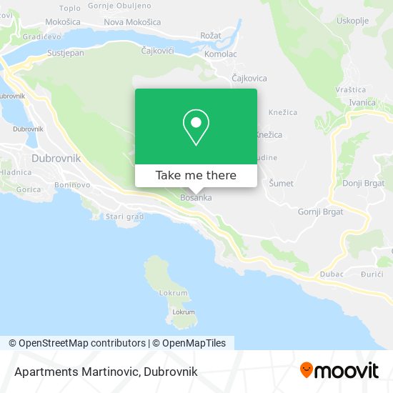 Apartments Martinovic map