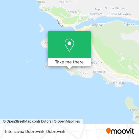 Intenzivna Dubrovnik map