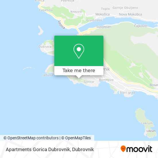 Apartments Gorica Dubrovnik map