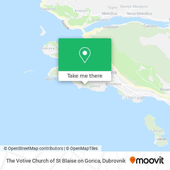 The Votive Church of St Blaise on Gorica map
