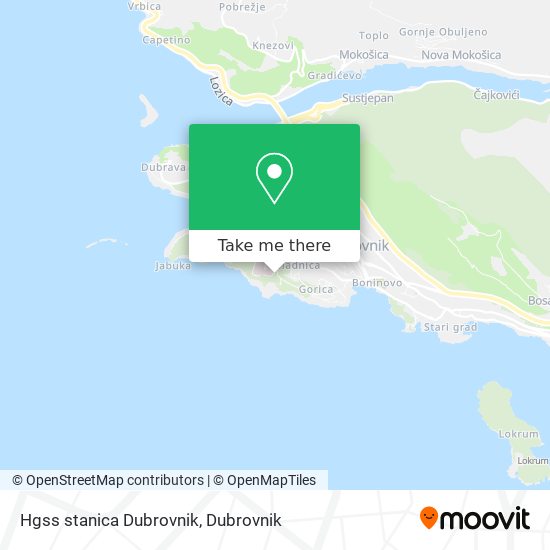 Hgss stanica Dubrovnik map
