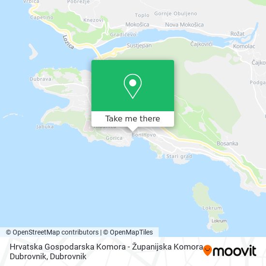 Hrvatska Gospodarska Komora - Županijska Komora Dubrovnik map