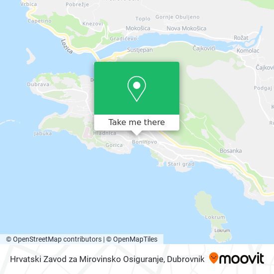 Hrvatski Zavod za Mirovinsko Osiguranje map