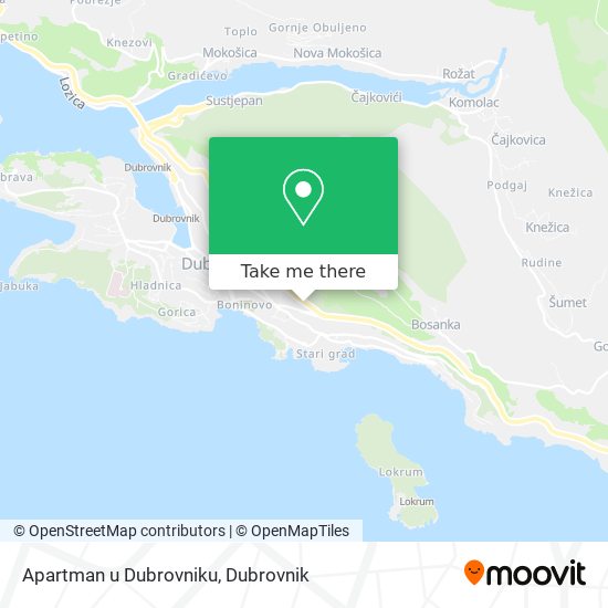 Apartman u Dubrovniku map