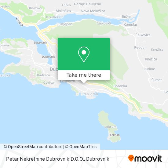 Petar Nekretnine Dubrovnik D.O.O. map