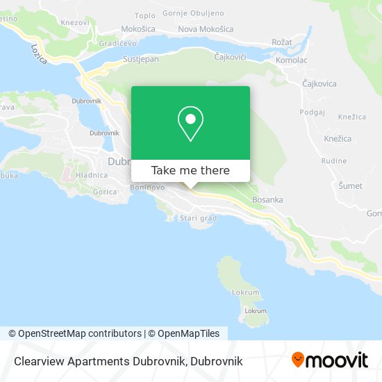 Clearview Apartments Dubrovnik map