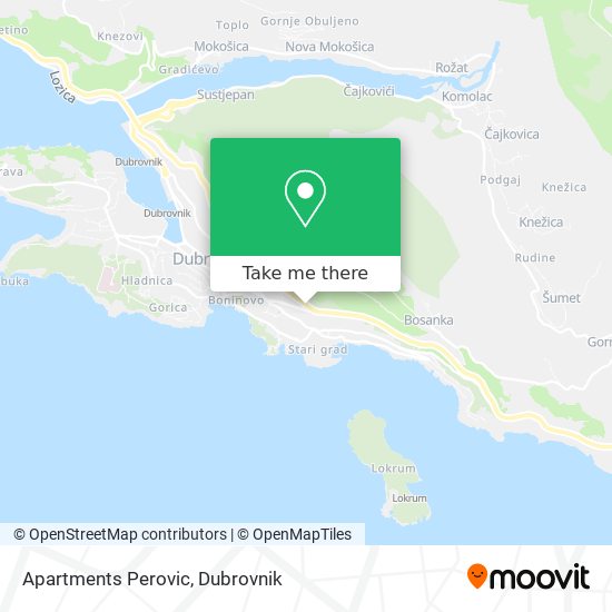 Apartments Perovic map