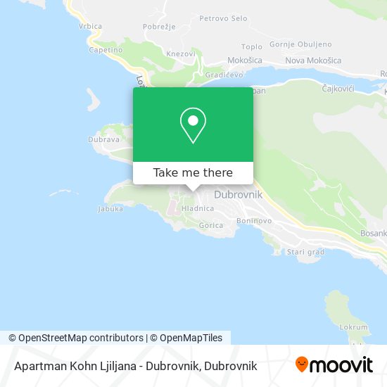 Apartman Kohn Ljiljana - Dubrovnik map