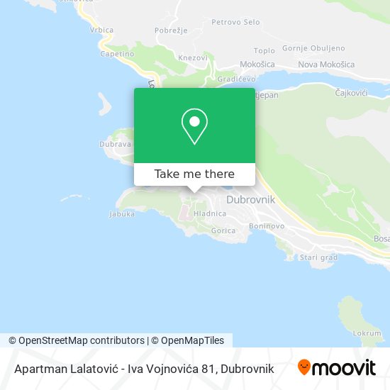 Apartman Lalatović - Iva Vojnovića 81 map
