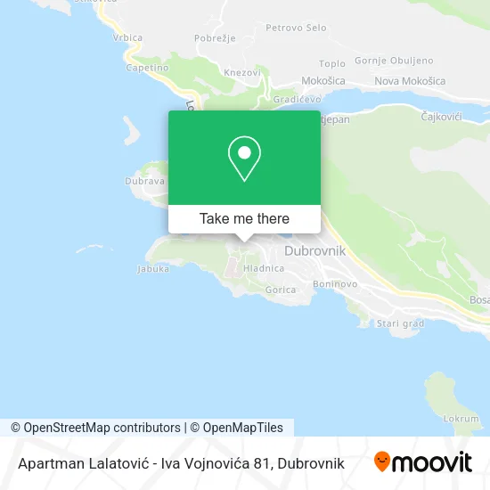 Apartman Lalatović - Iva Vojnovića 81 map