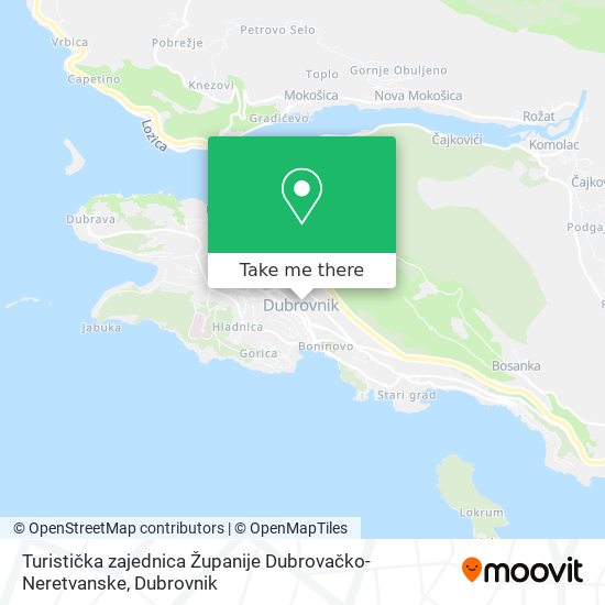 Turistička zajednica Županije Dubrovačko-Neretvanske map