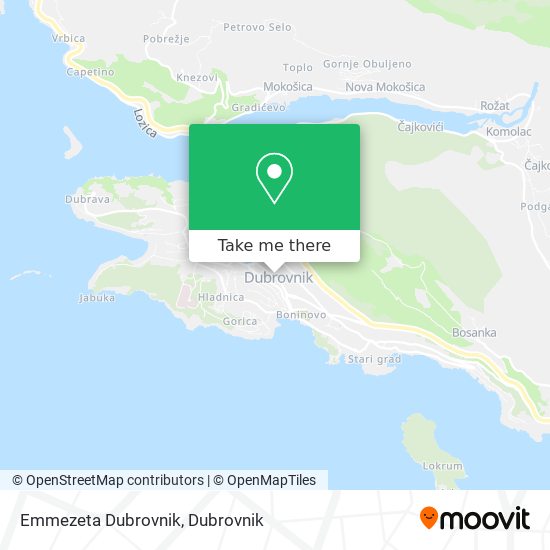 Emmezeta Dubrovnik map