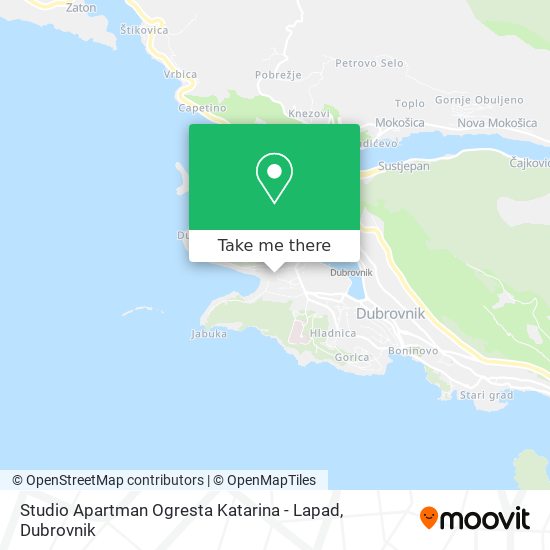 Studio Apartman Ogresta Katarina - Lapad map